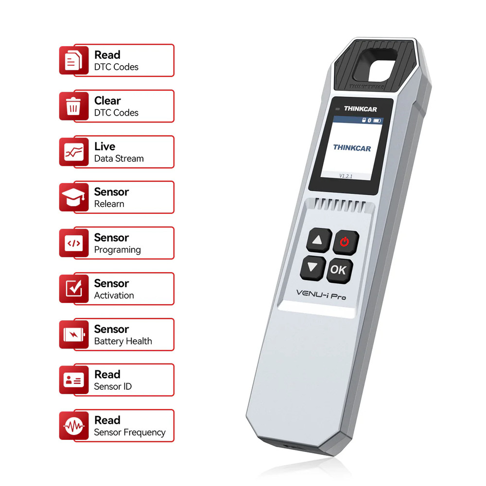 THINKTPMS VENU iPro TPMS Relearn Tire Reset Tool Work with Thinkscan 689BT