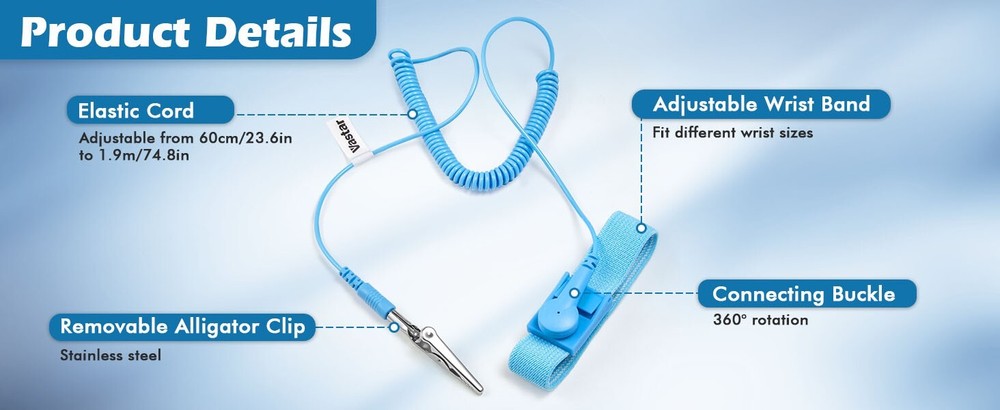 Vastar ESD Anti-Static Wrist Strap Components
