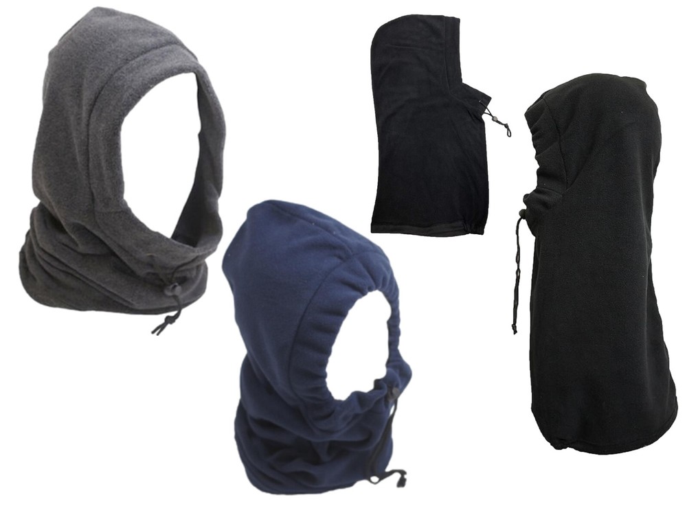 Fleece Snood with Elasticated Neck Thermal All in One, Toggle Pull String