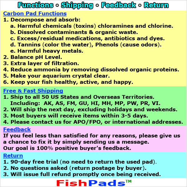 Generic Carbon Filter By FishPads For Large Cartridge