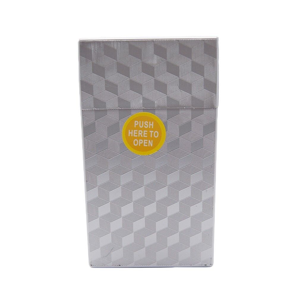 4 PACK 100 Size Push-to-Open Plastic Cigarette Case Cube Square Design