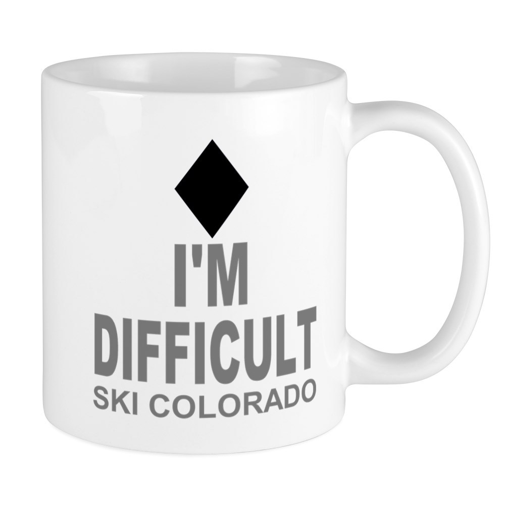 11oz mug I'm Difficult Ski Colorado - Ceramic Printed Coffee Tea Cup Gift
