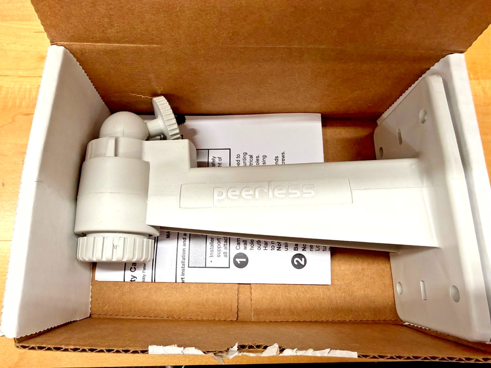 Peerless - CMR410 - 7in. Security Camera Mount Light Grey - NEW!