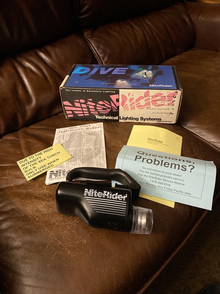 Niterider Technical Lighting Systems Under Water Dive Light Sea Torch 7079 NOS