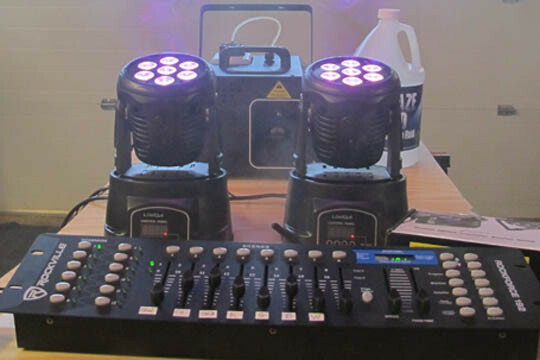 DJ controller / moving lights / Haze / DMX