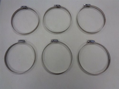 HOSE CLAMP SET OF (6) STAINLESS STEEL 4 7/8" X 1/2" MARINE BOAT