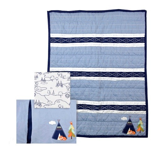 Just Born Adventure 7-Pc Crib Bedding Set Include Mobile/Blanket ++*New*