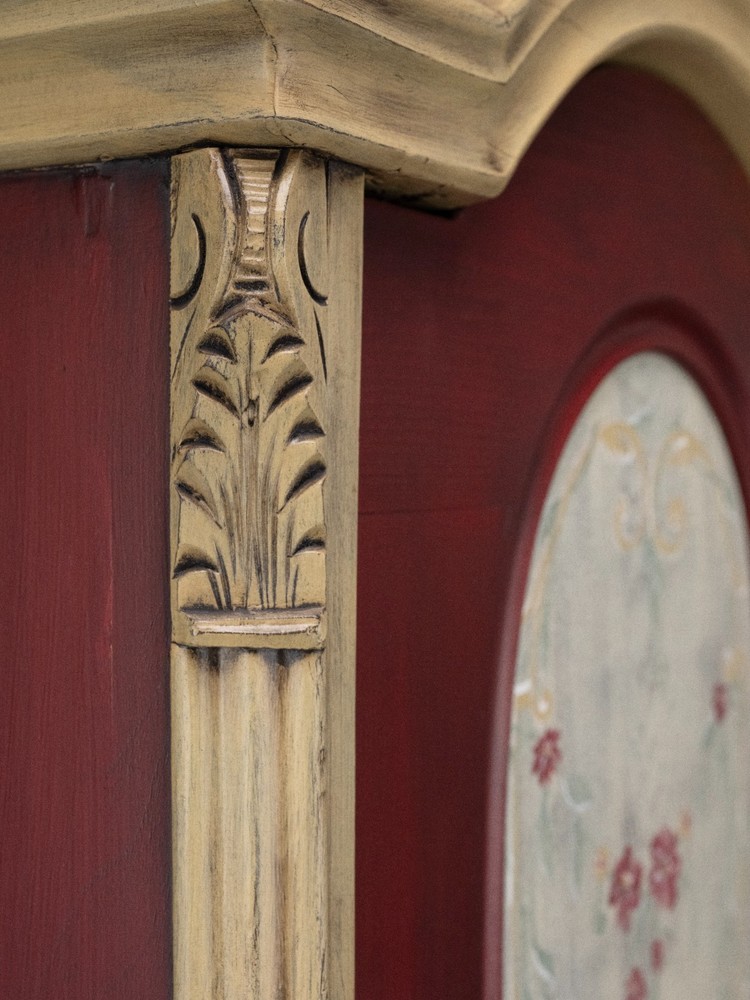 Antique completely restored hand-painted wardrobe