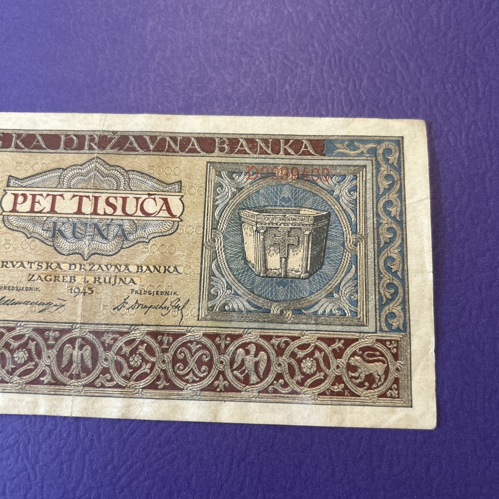 Croatia- 5000 Kuna- 1943