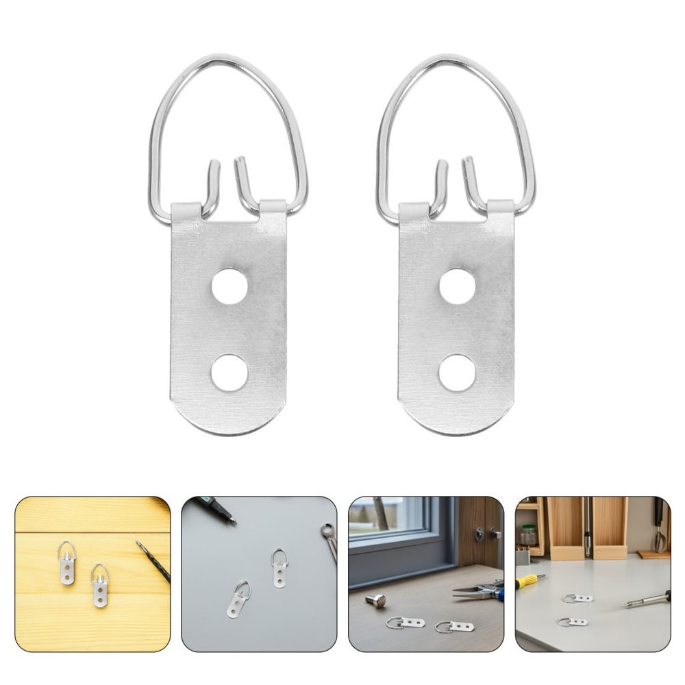 30 Set Picture Frame Hanging Hooks D- Hangers Mounting Hardware