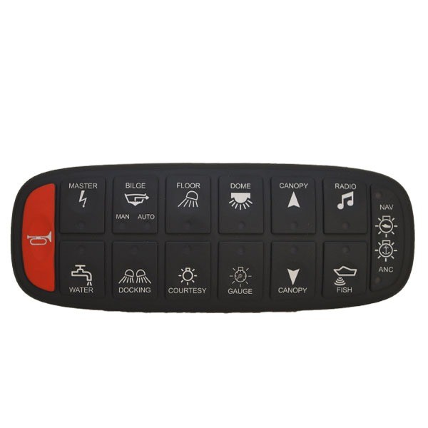 DNA Group Boat Push Button Panel 91YY6278-1B | Black Rubber
