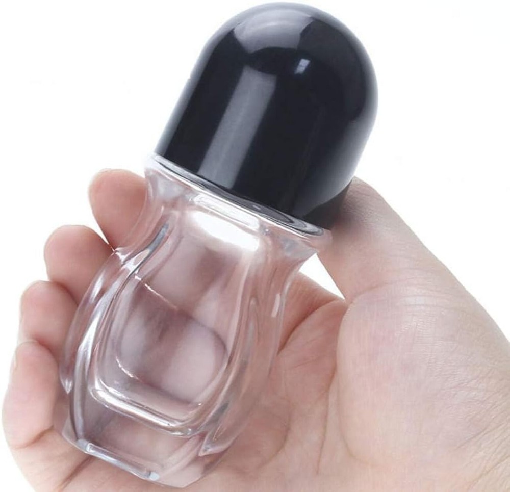 50 ML Red Deodorant Roller Bottle Empty,Glass Roller Bottles Deodorant,Roller...