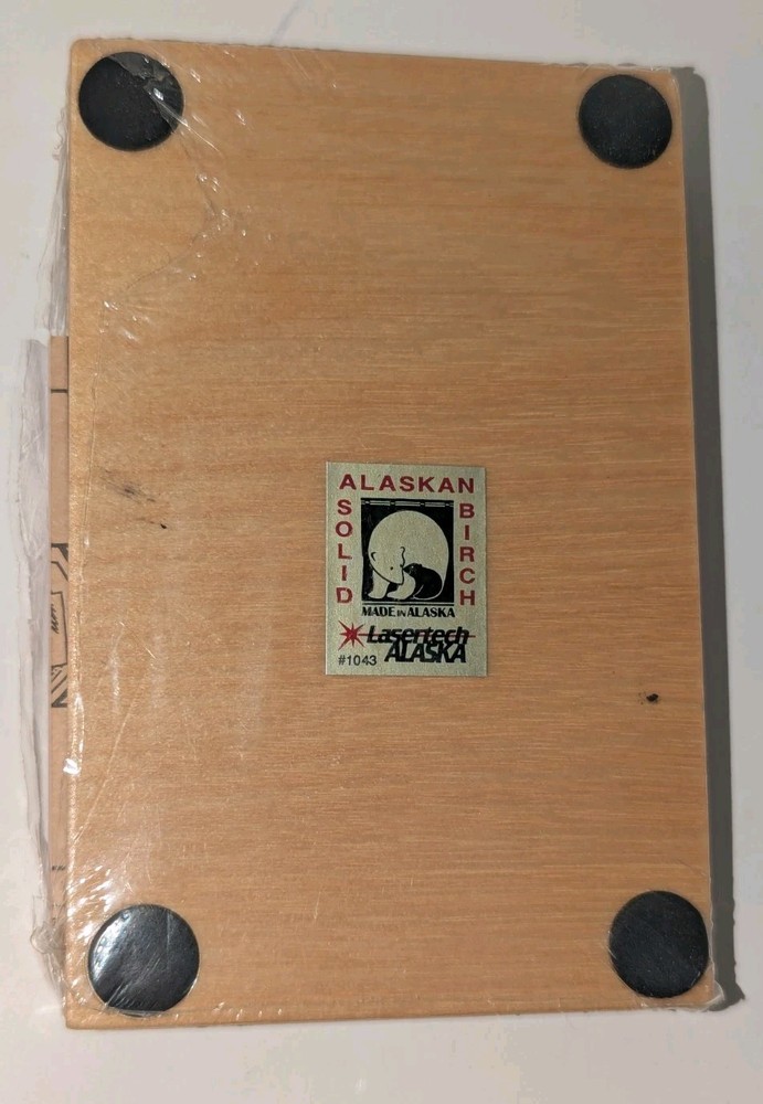 Alaska Post N Note Holder Solid Birch Wood Made in Alaska