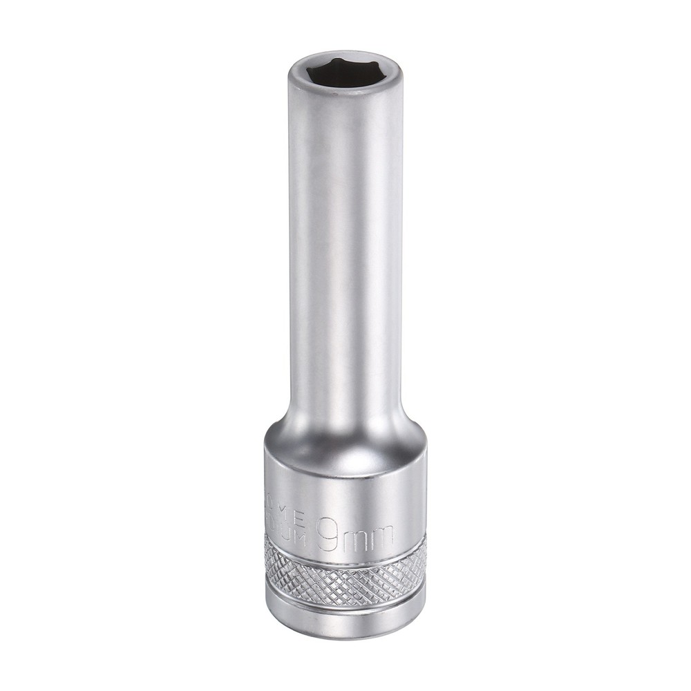 6 Points Deep Socket 1/2" Drive 9mm Nickel Plating Hex Socket 3.1" Long