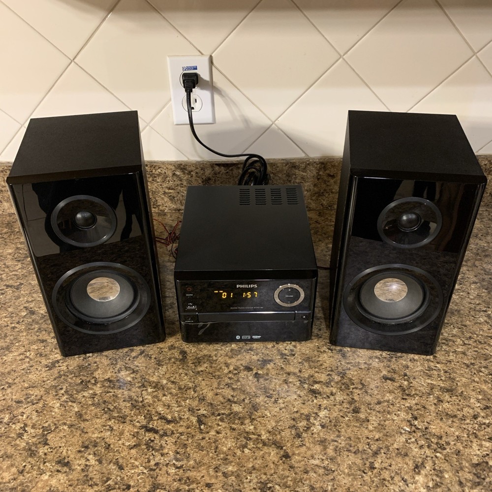 Philips Model BTM2180/37 USB/Bluetooth/CD Player Micro Stereo System w/ Speakers