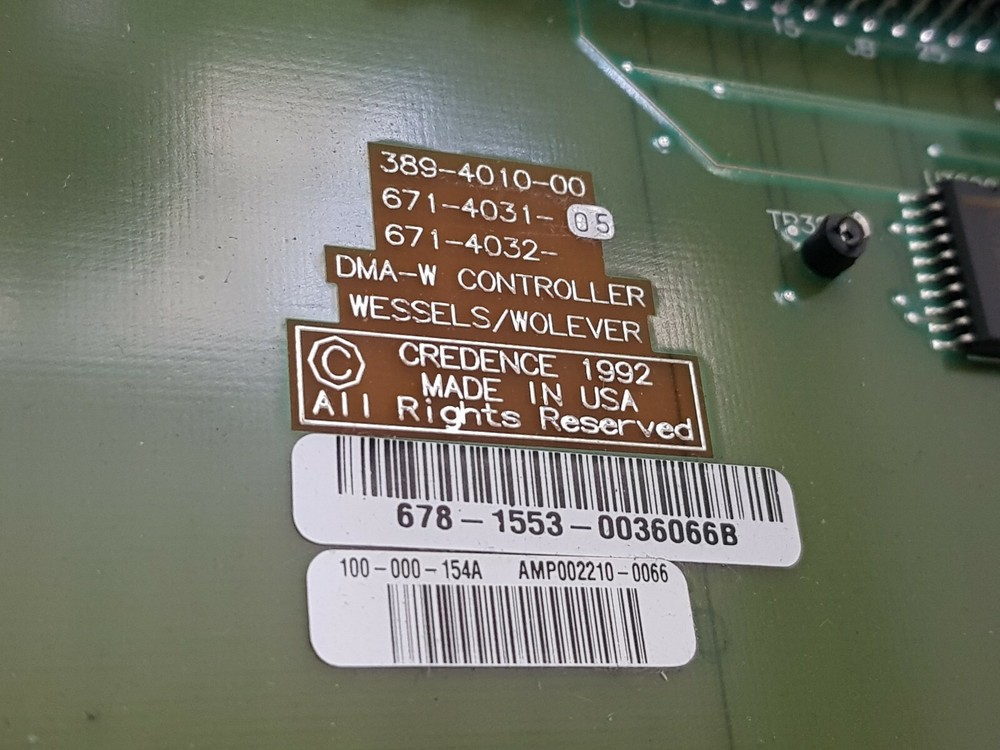 Credence DMA-W Controller 678-1553-0036066B