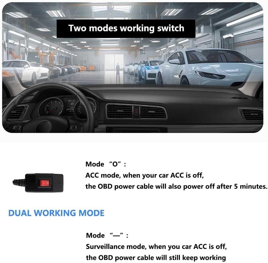 3.5M Universal OBD Dash Camera Power Cable | Fast Charging & Easy Installation