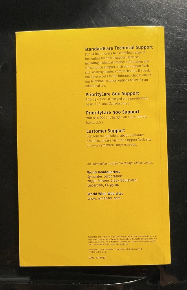 Norton Systems Work 2004 Mint Condition