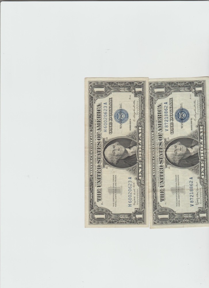 2 1957-A-B Silver Certificates(circulated))