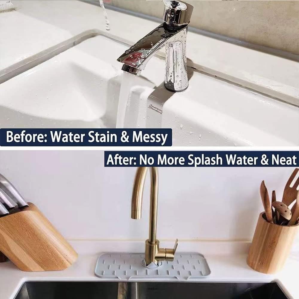 Reusable Silicone Sink Mat - Stylish Drip Protector for Kitchen & Bathroom