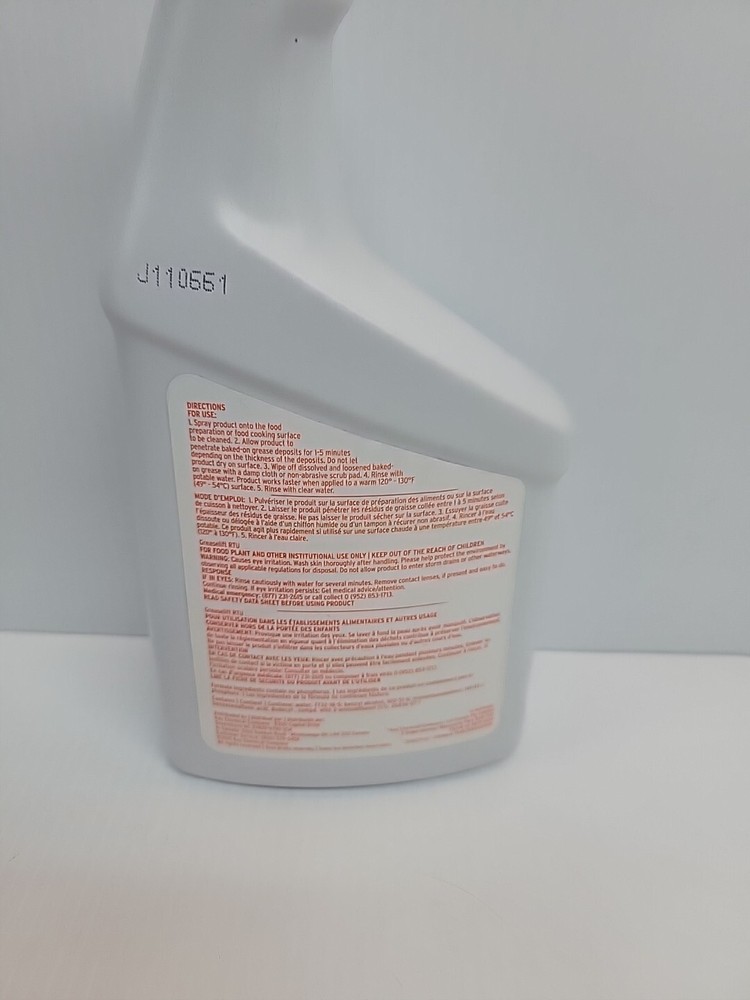 Ecolab Greaselift RTU Non-Caustic Degrease With Removale Spray Nozzle- 32 FL OZ.