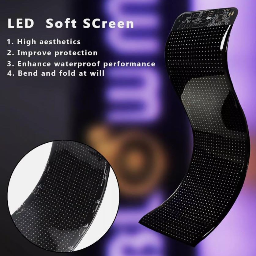 12*60cm Programmable Devil Eyes LED Screen for Car Truck Windshield Light Strips