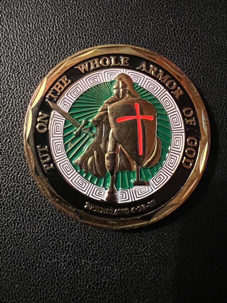 Breast Plate Element Shield Challenge Coin