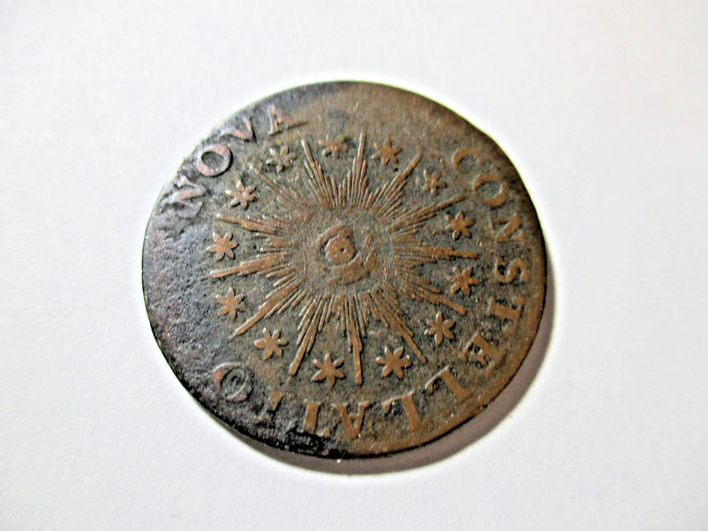 1785 US COLONIAL "NOVA CONSTELLATIO' POINTED RAYS TW