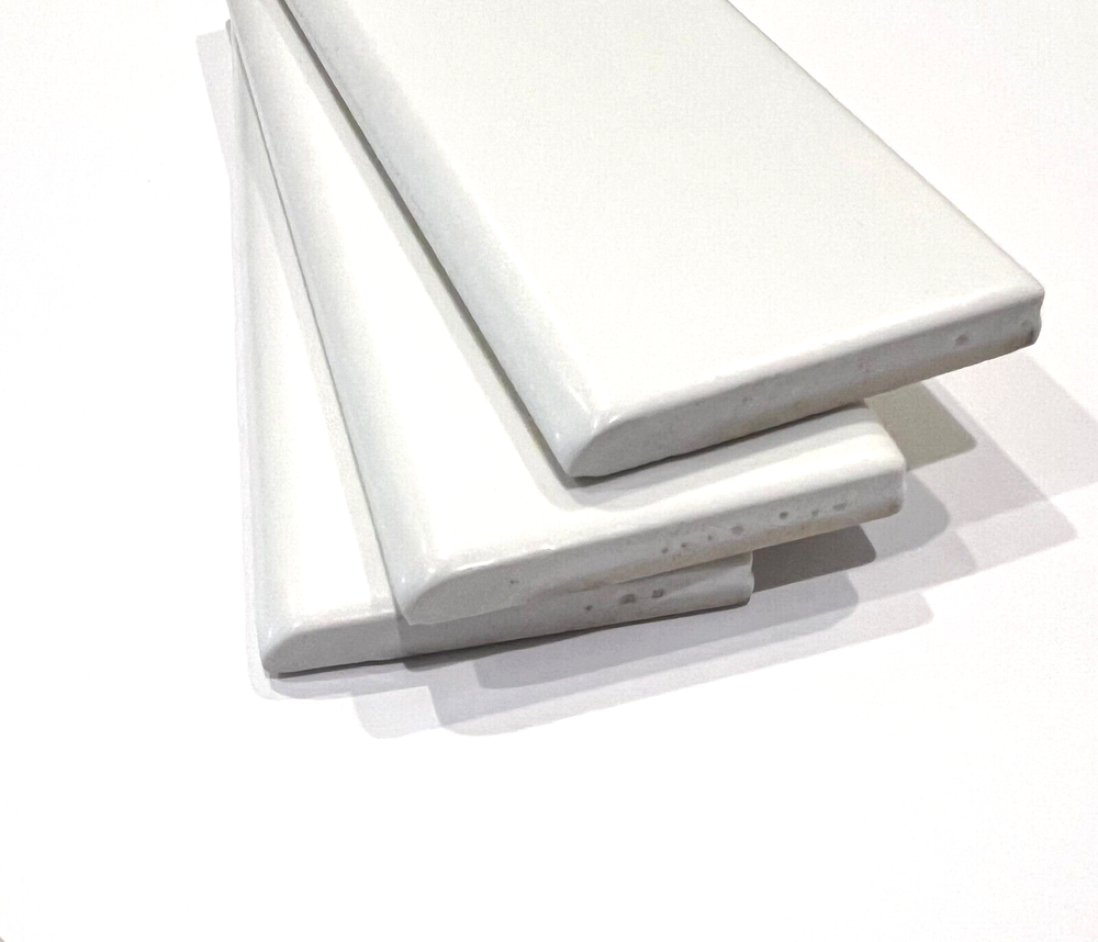 2x6 Bullnose Wall Tile Trim Matte White, 0790 Color Code