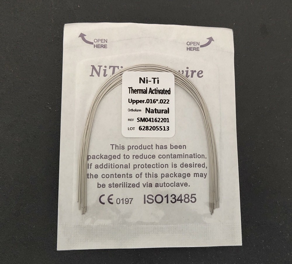 10Pcs Orthodontic Thermal Activated Niti Arch Wire Rectangular Arcs Nature Form