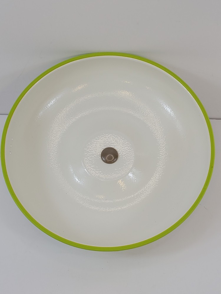Range Mate Round Microwave Grill Pan with Steamer & Muffin Inserts Green