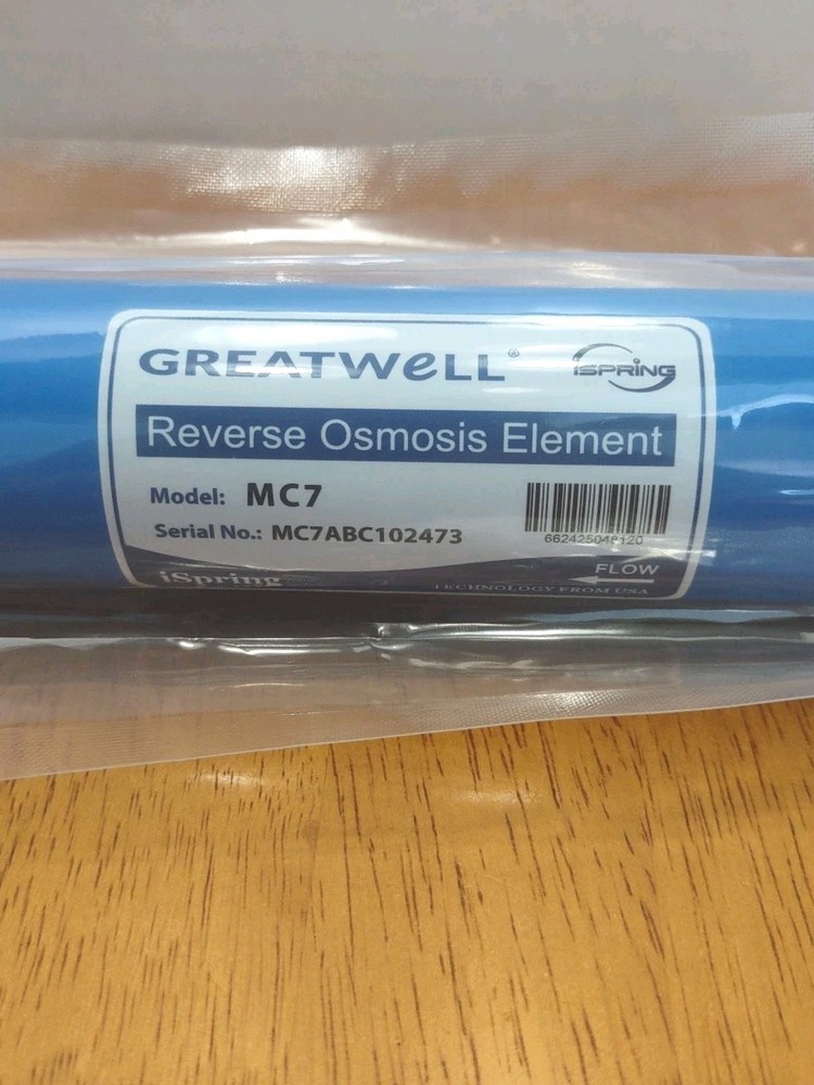Great Well Spring Reverse Osmosis Element Model Number Mc7 Serial Number Mc7 ABC