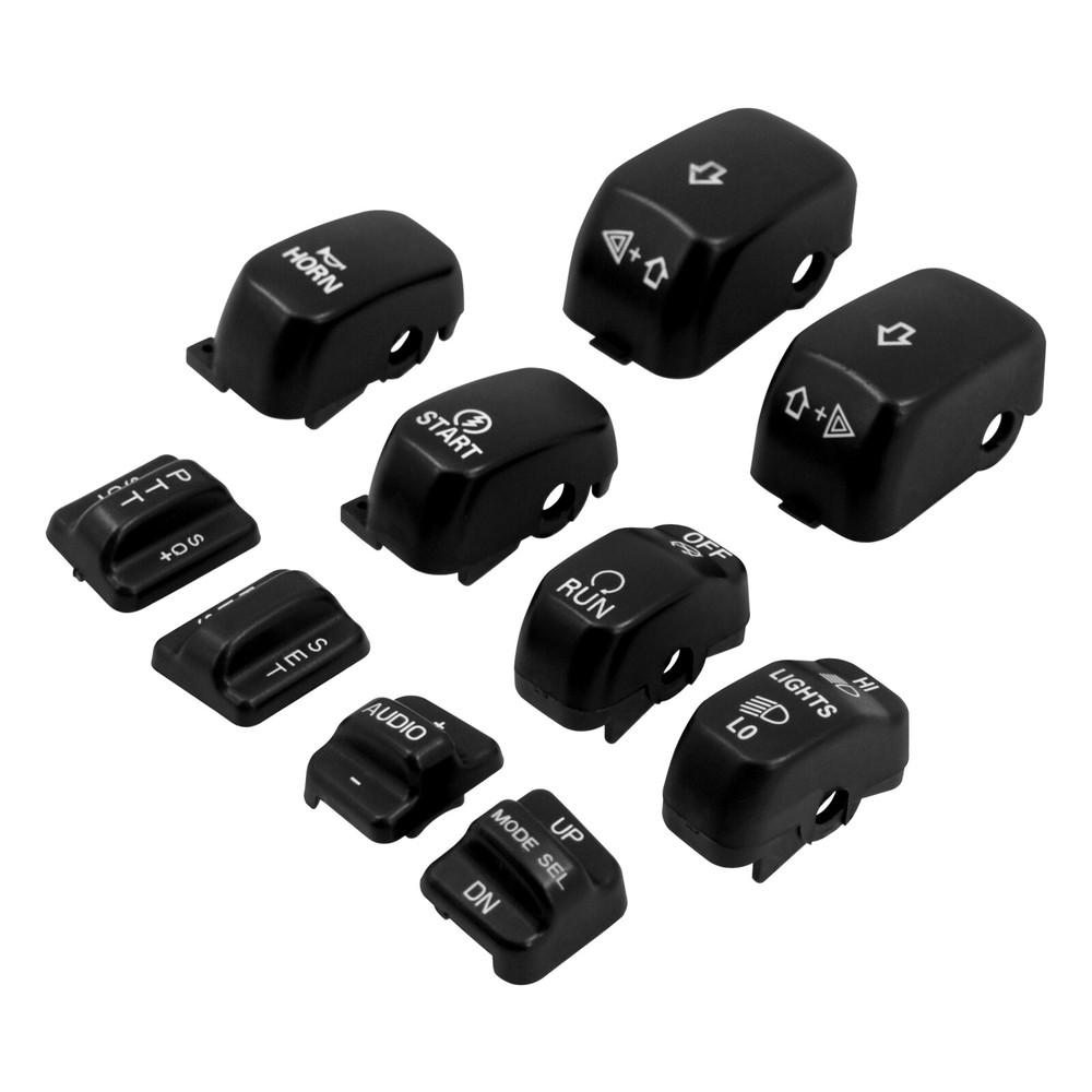 Black 10x Replacement Switch Button Cap For Harley Touring Softail Dyna 96-2013