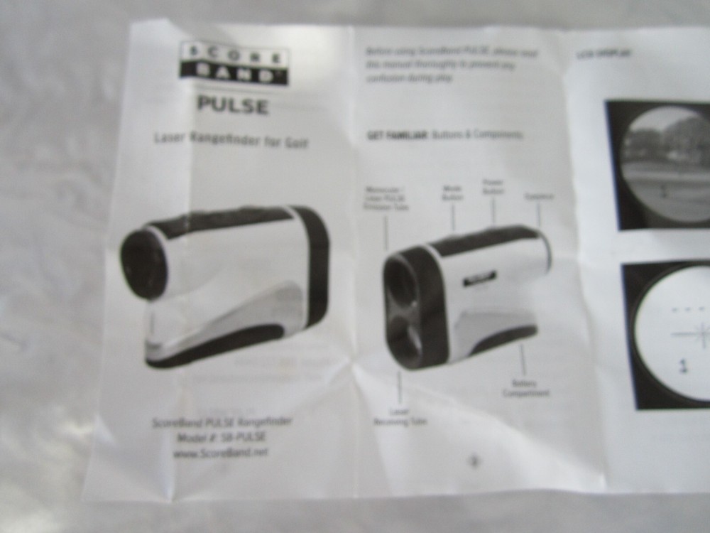 NICE ORIGINAL SCOREBAND PULSE COMPACT LASER RANGEFINDER FOR GOLF