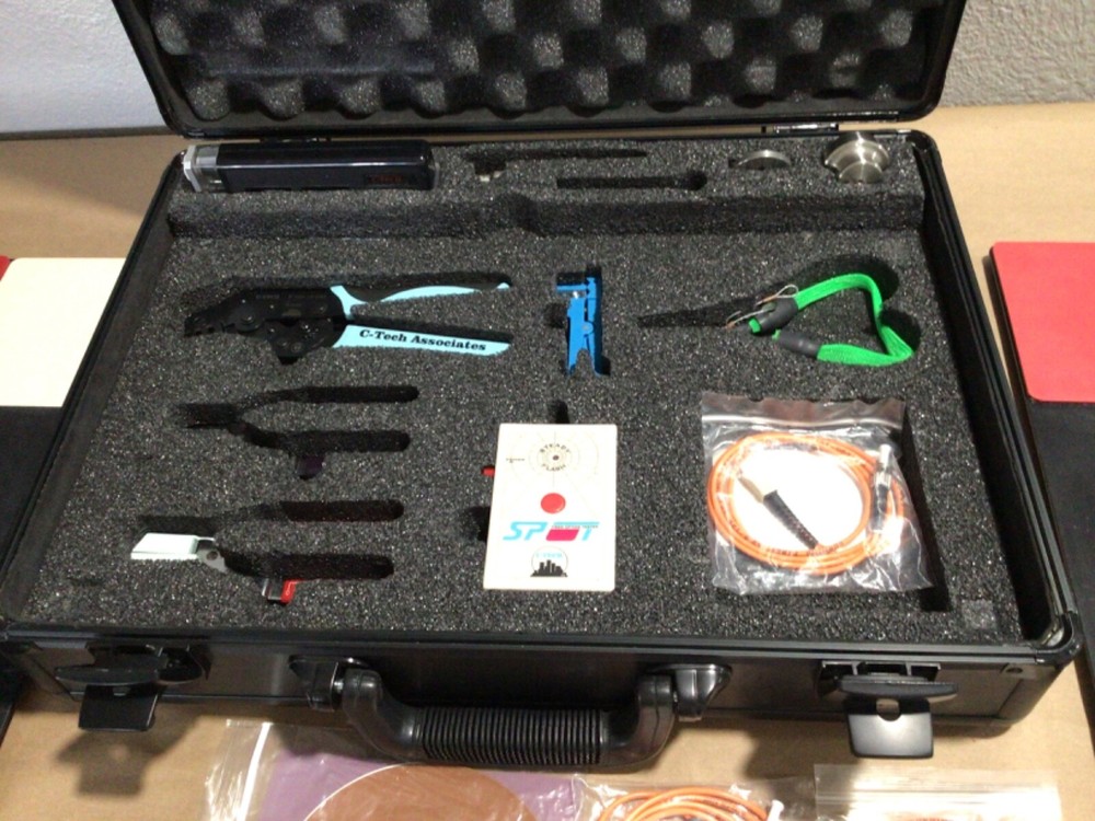 C-Tech Fiber Optic Tool Kit Strippers Crimpers SPOT Tester Case training system