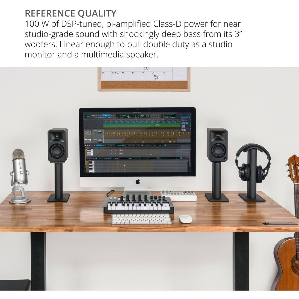 Kanto Living ORA 2-Way Active Wireless Reference Desktop Speakers (Pair) - White