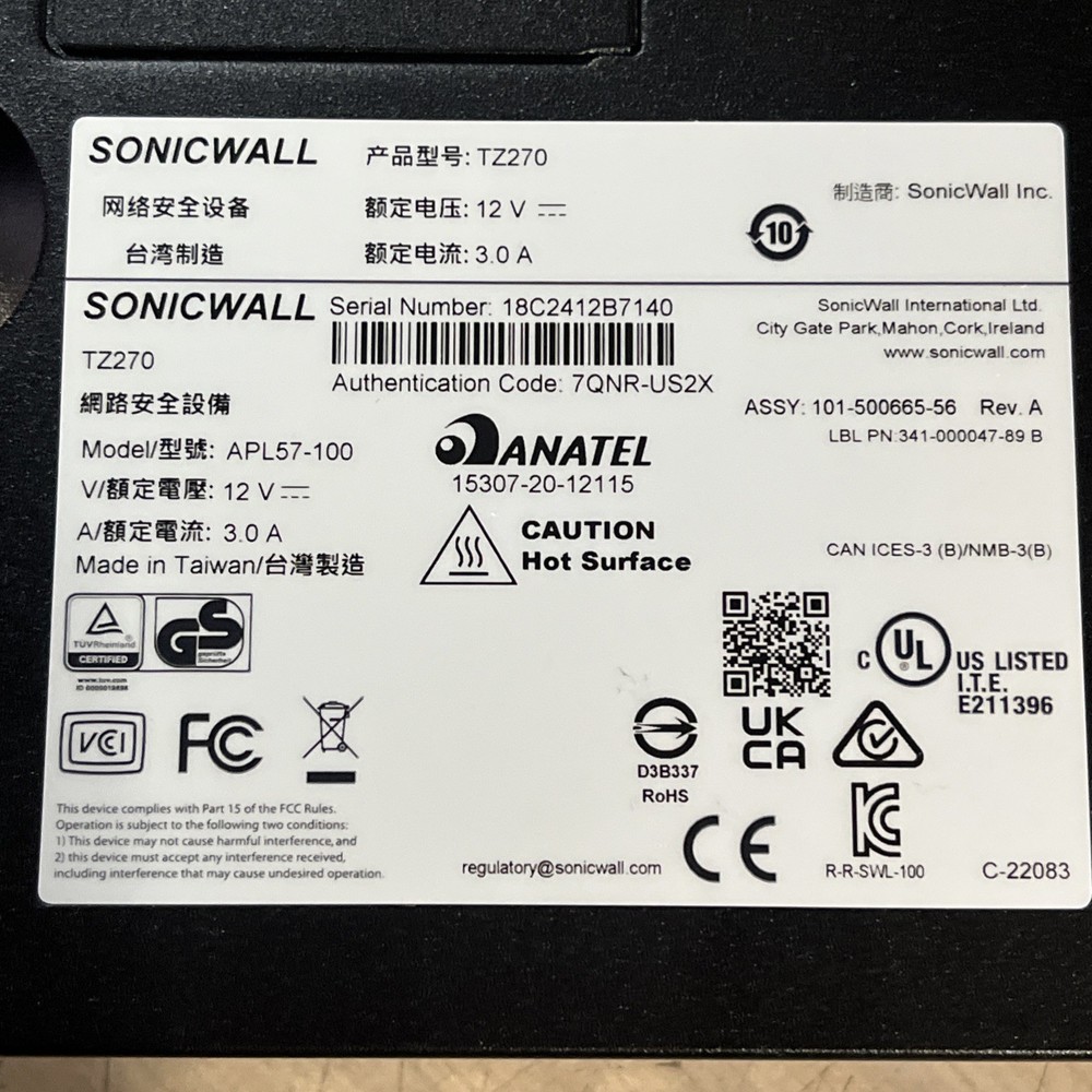 SONICWALL 270 NETWORK