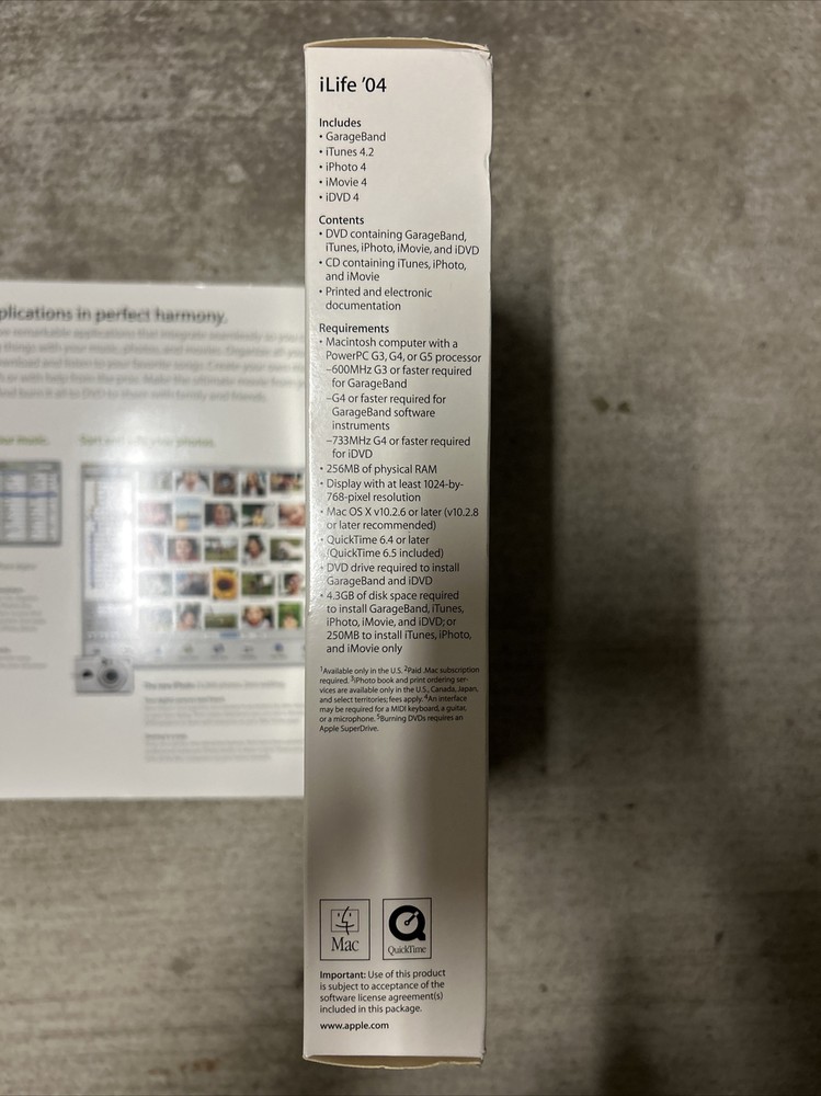 SEALED iLife ‘04 Family Pack —M9466LL/A