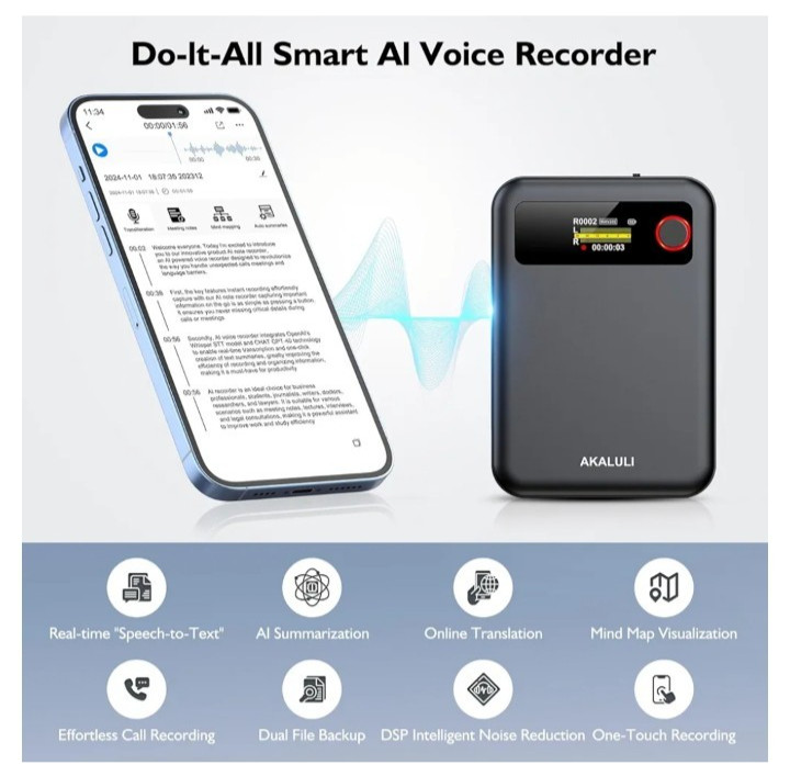 Akaluli Chatgpt Empowerd Ai Voice Recorder