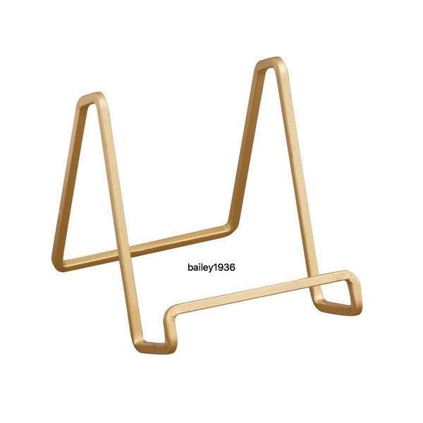 4" Medium GOLD PLATE STAND Square Wire Display Easel QUALITY ITEM