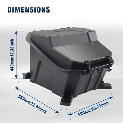 Removable Rear Cargo Box 69 QT Storage Bin Compatible with Polaris RZR XP