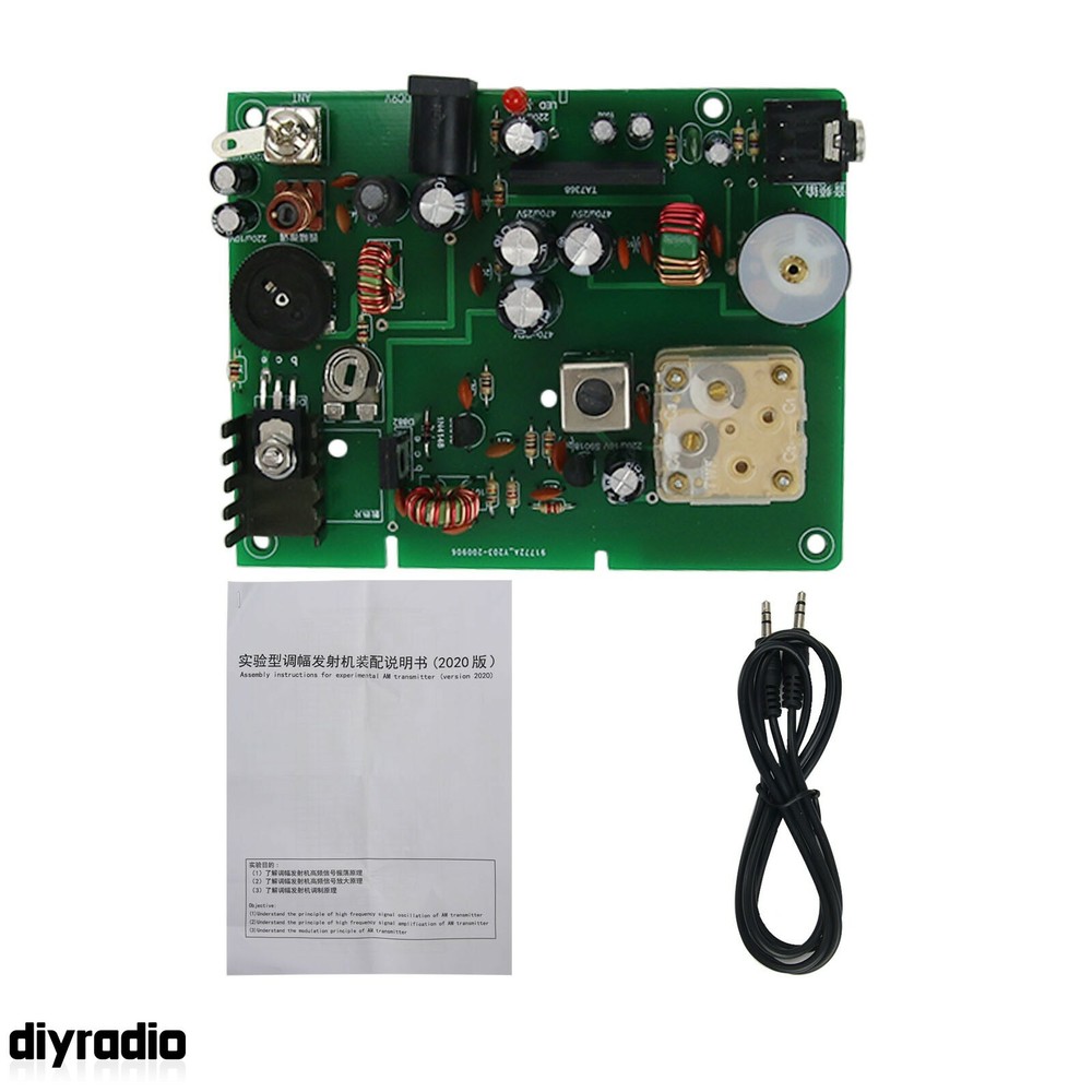 Micro-Power Medium Wave Transmitter Board Assembled For Testing Crystal Radio