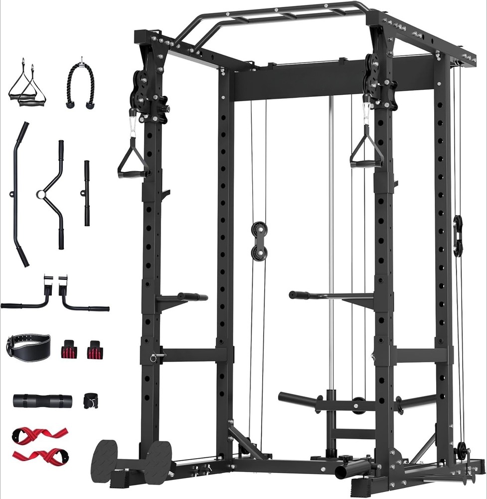 Power Cage - Multi-Function Power Rack for Home Gym, Squat Rack, Cable Crossover