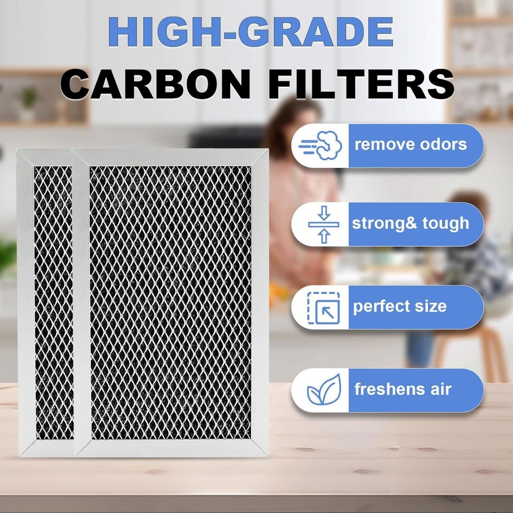 2 Pack WB02X10776 Replacement Microwave Charcoal Carbon Filter For GE Kenmore
