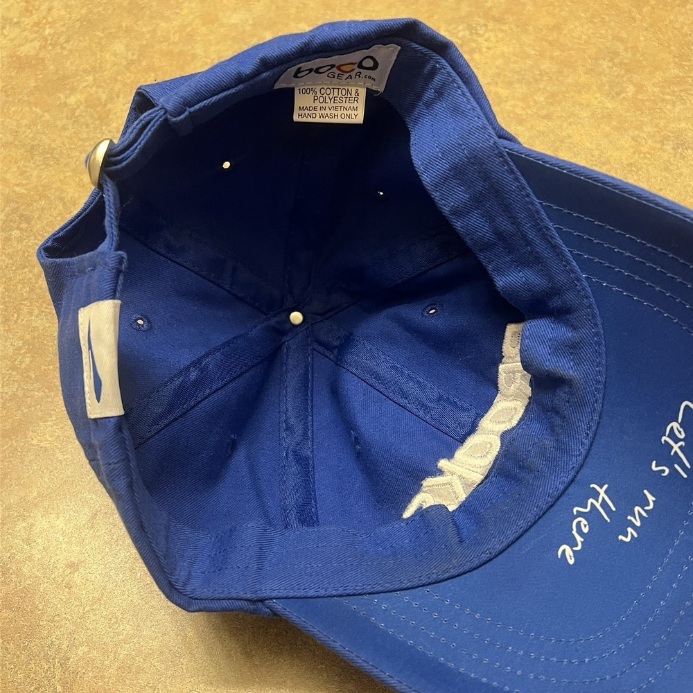 Brooks Running Hat "Lets Run There" One Size Blue Adjustable Strapback Hat