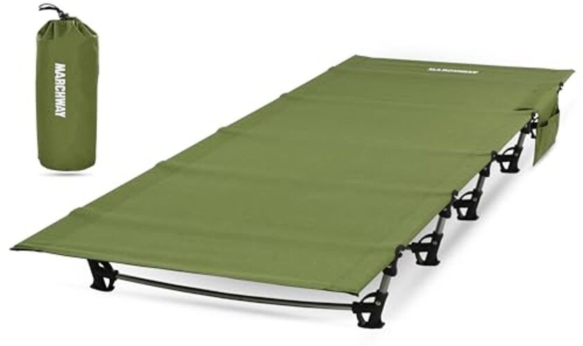 Ultralight Folding Tent Camping Cot Bed, Portable Compact for Army Green