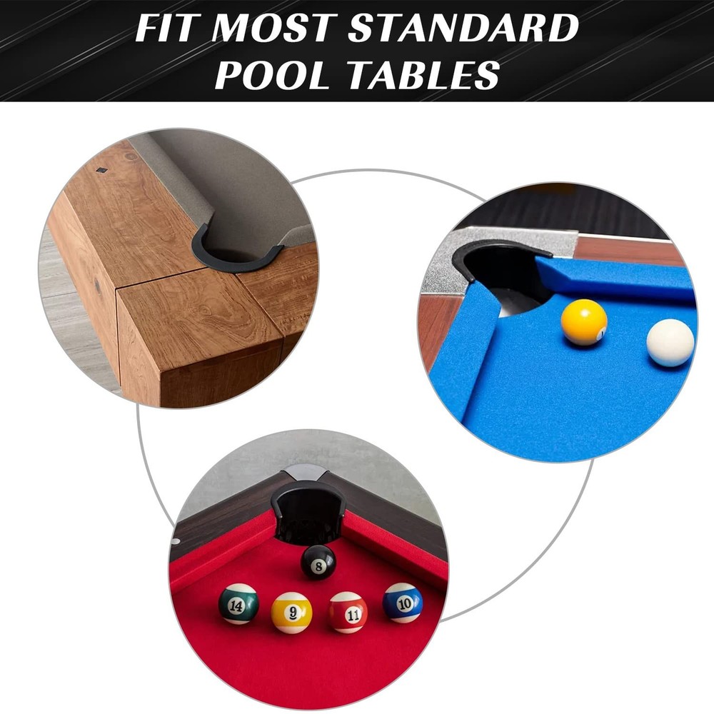 MoyanSuper Pool Table Pocket Liners 6 Pc 6 Pc, Black