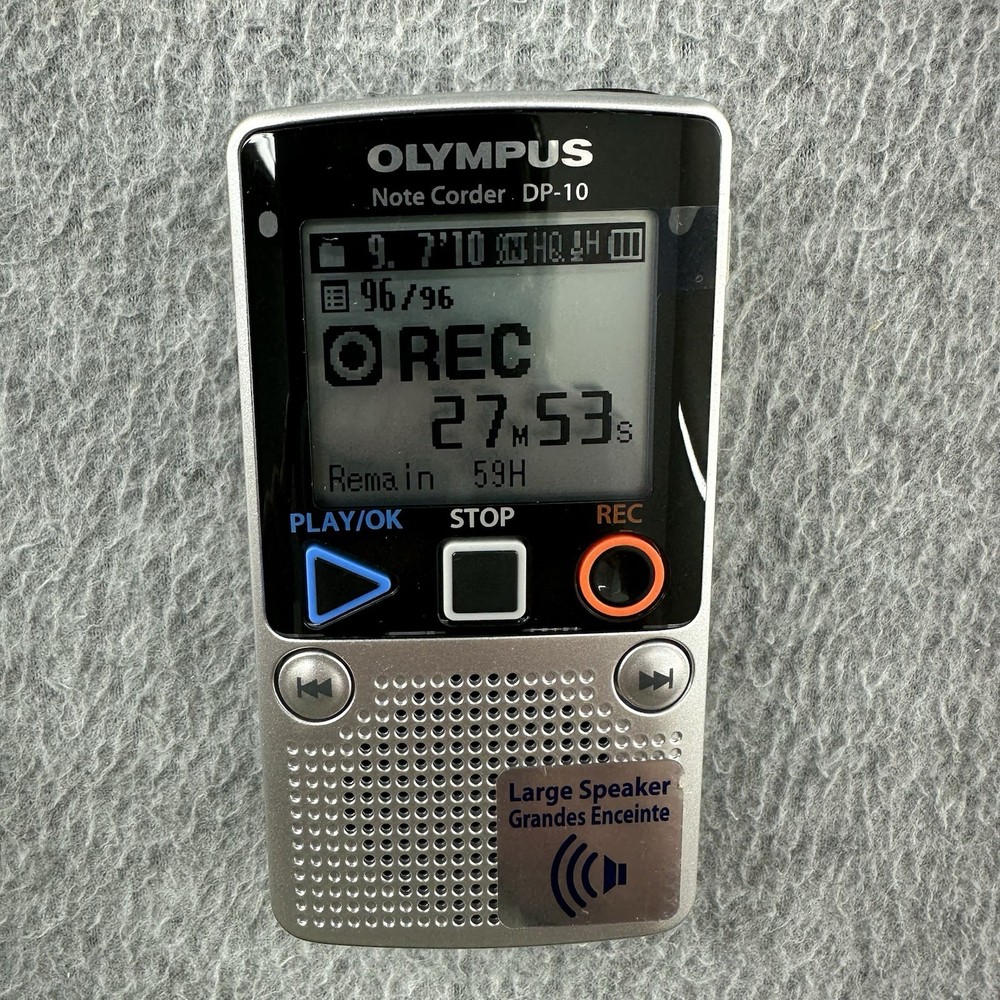 Olympus Note Corder DP-10 Personal Handheld Voice Note Recorder Tapeless 131 hrs