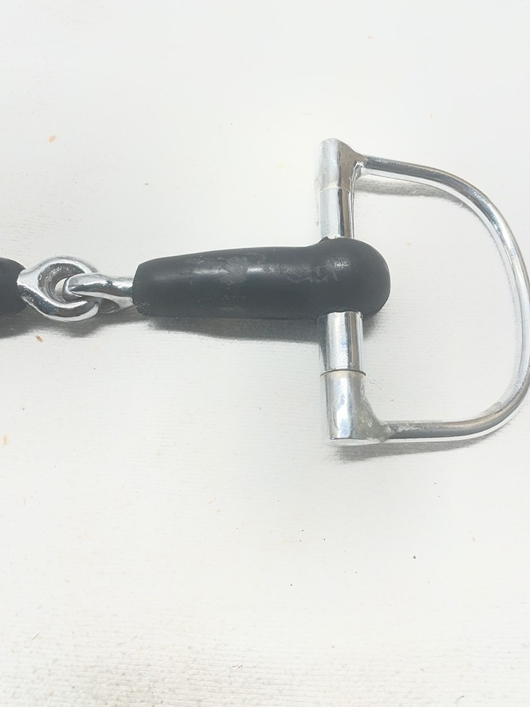 D-Ring Rubber Mouth Snaffle Bit 5-1/4 in