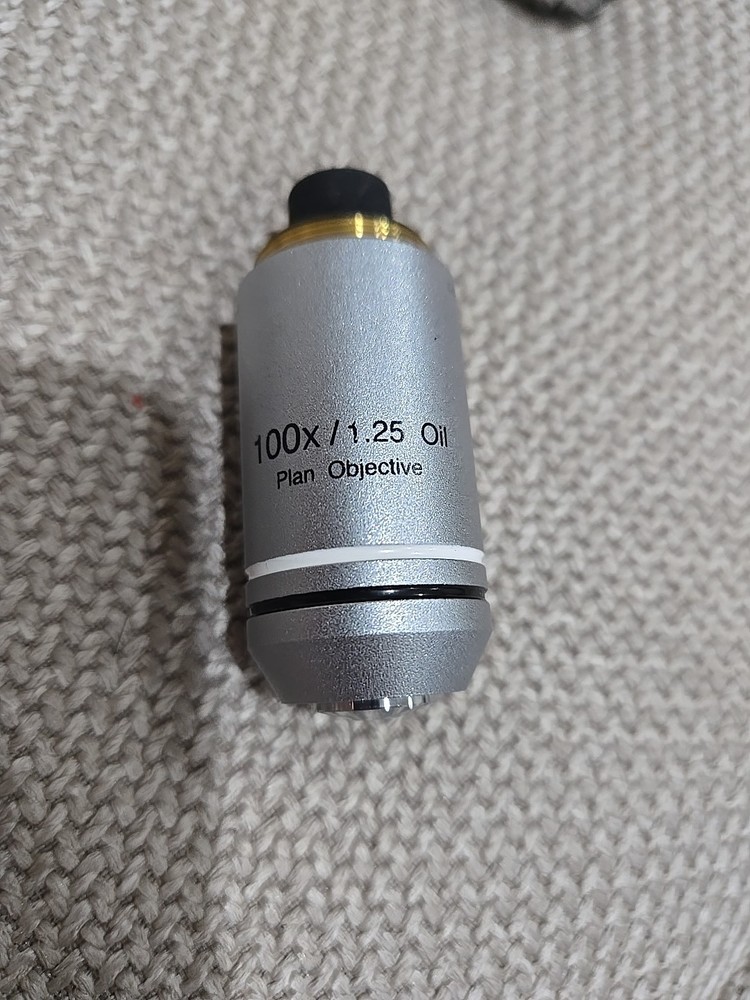 Olympus Plan 100x 1.25 Oil Microscope Objective Lens Infinity Corrected
